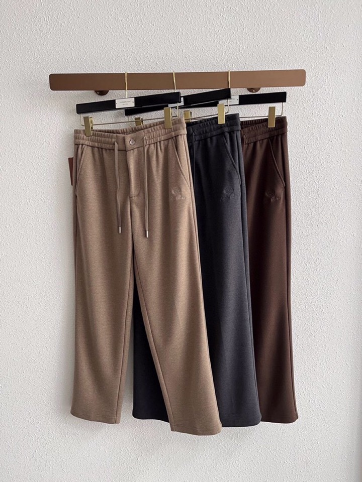 Loro Piana 诺悠翩雅lP🆕 秋冬 全品相订单，保暖有型 羊毛呢混纺松紧腰直脚休闲裤 经典百搭 