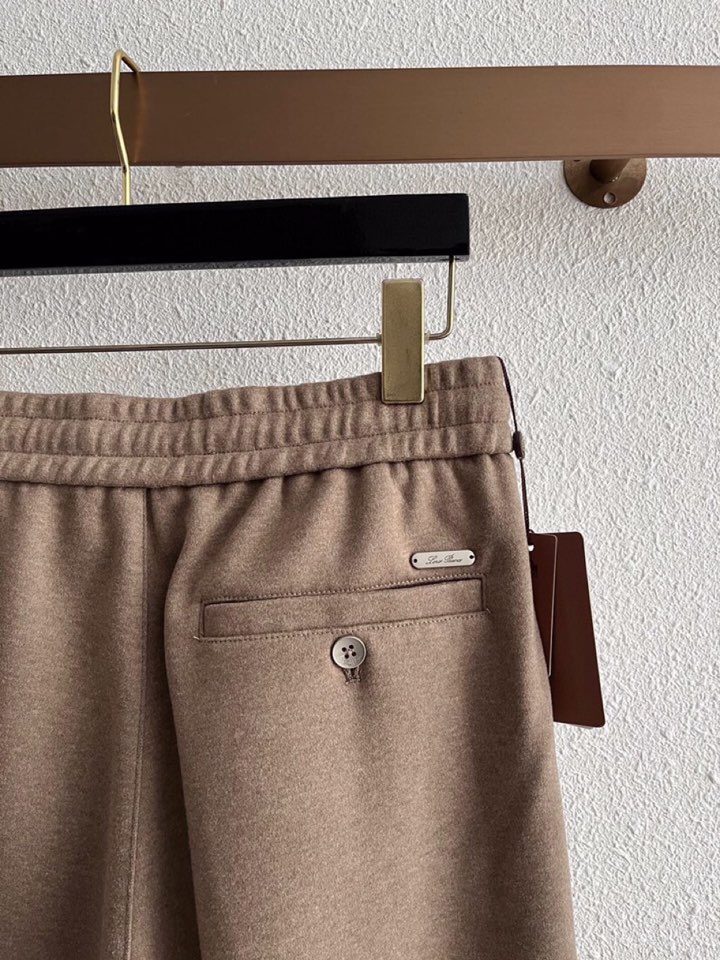 Loro Piana 诺悠翩雅lP🆕 秋冬 全品相订单，保暖有型 羊毛呢混纺松紧腰直脚休闲裤 经典百搭 