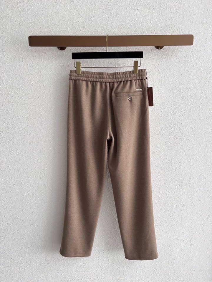 Loro Piana 诺悠翩雅lP🆕 秋冬 全品相订单，保暖有型 羊毛呢混纺松紧腰直脚休闲裤 经典百搭 