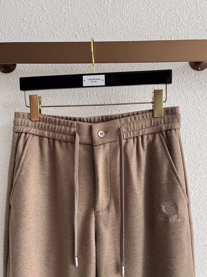 Loro Piana 诺悠翩雅lP🆕 秋冬 全品相订单，保暖有型 羊毛呢混纺松紧腰直脚休闲裤 经典百搭 