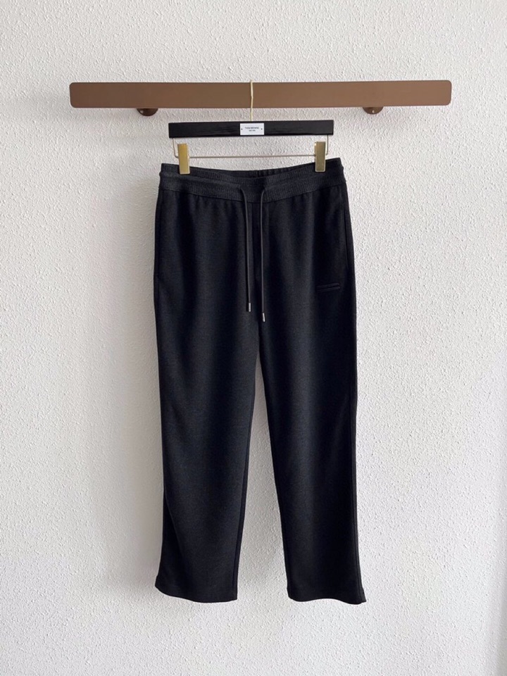 Ermenegildo Zegna 杰尼亚秋冬新款男士直筒运动裤，羊绒羊毛混纺面料休闲裤、三标齐、松紧腰