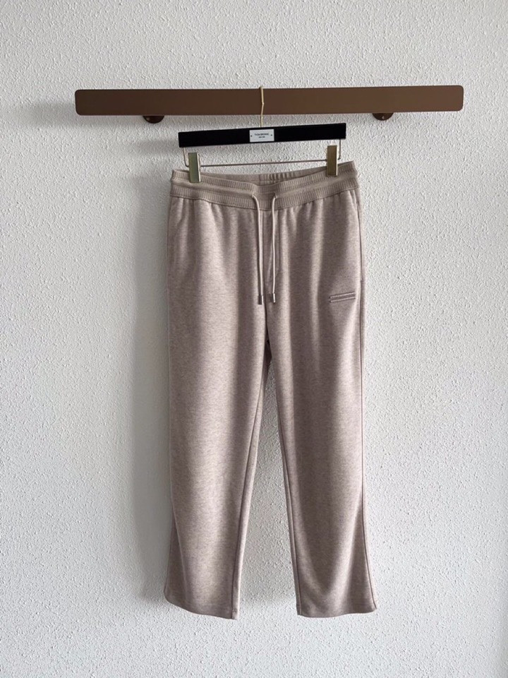 Ermenegildo Zegna 杰尼亚秋冬新款男士直筒运动裤，羊绒羊毛混纺面料休闲裤、三标齐、松紧腰