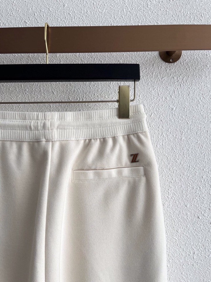 Ermenegildo Zegna 杰尼亚秋冬新款男士直筒运动裤，羊绒羊毛混纺面料休闲裤、三标齐、松紧腰