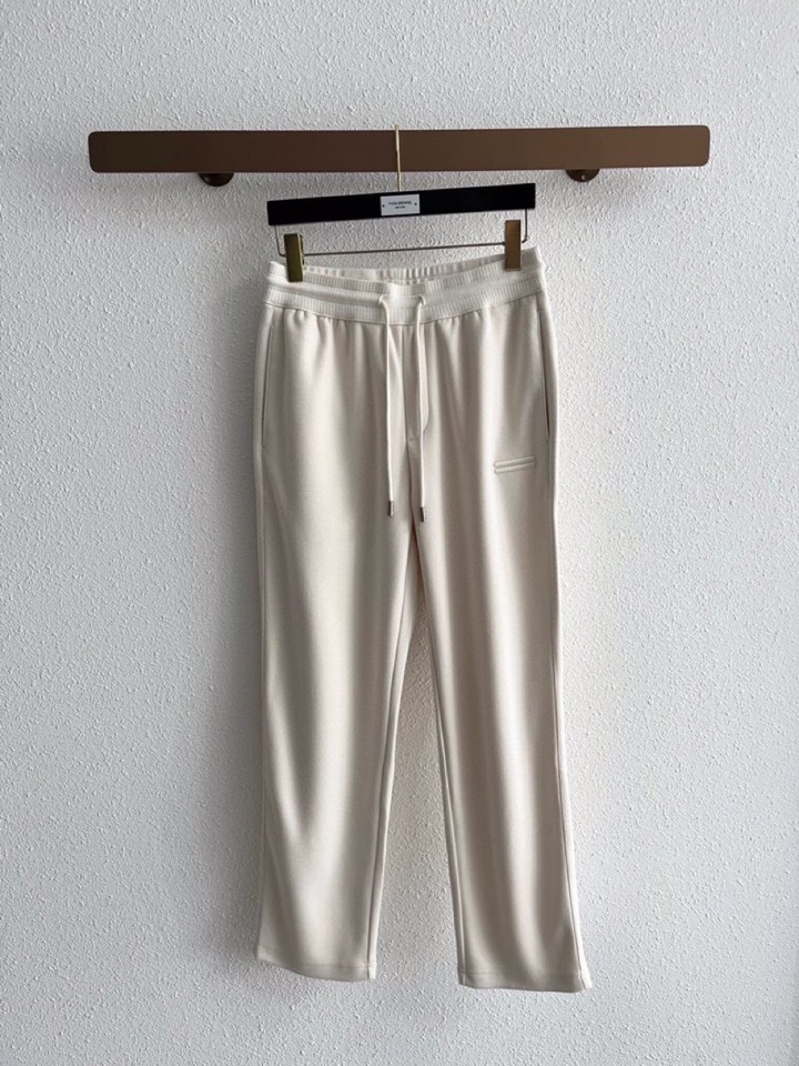 Ermenegildo Zegna 杰尼亚秋冬新款男士直筒运动裤，羊绒羊毛混纺面料休闲裤、三标齐、松紧腰