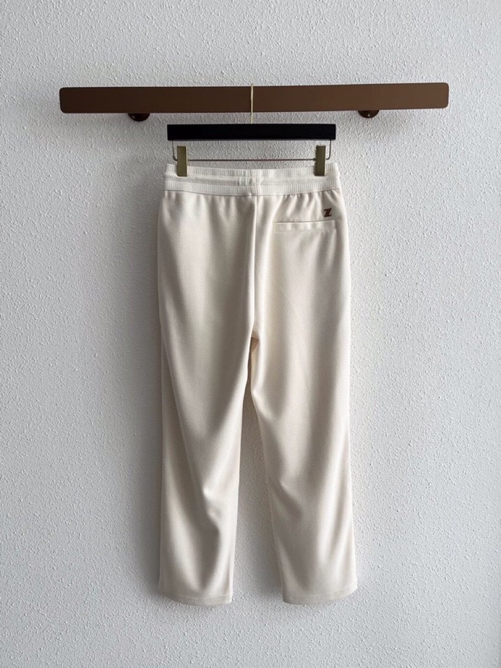 Ermenegildo Zegna 杰尼亚秋冬新款男士直筒运动裤，羊绒羊毛混纺面料休闲裤、三标齐、松紧腰