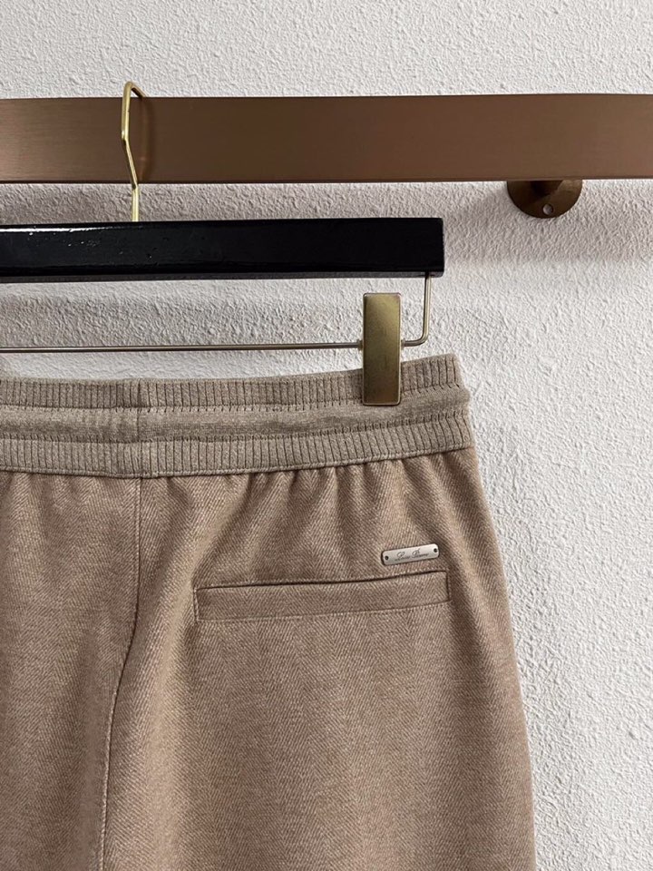 Loro Piana 诺悠翩雅lP🆕 秋冬 全品相订单，保暖有型 羊毛呢混纺松紧腰直脚休闲裤 经典百搭 