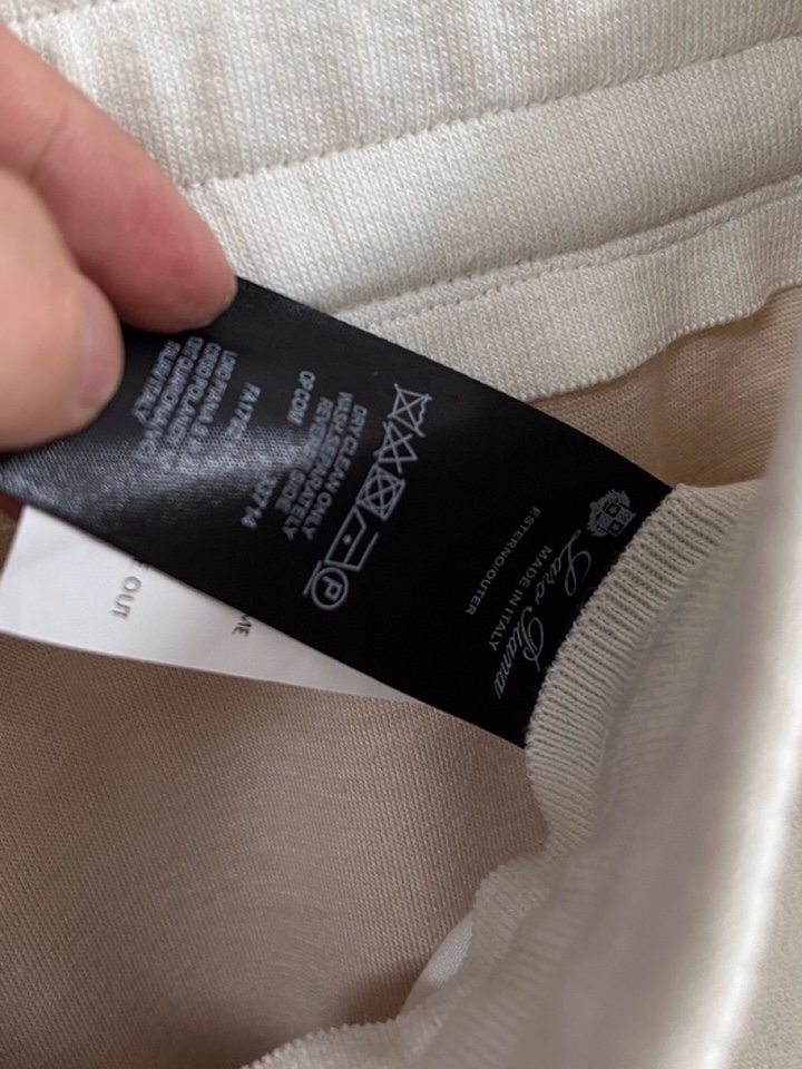 Loro Piana 诺悠翩雅lP🆕 秋冬保暖有型高密度毛巾面混纺松紧腰直脚休闲裤，经典百搭 标志刺绣的