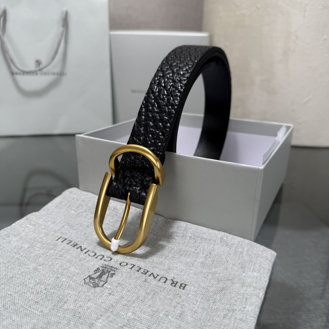 BrunelloCucinelli布内罗 古奇拉利3.0宽男士真皮磨砂牛皮双面头层意大利品牌，休闲装搭配