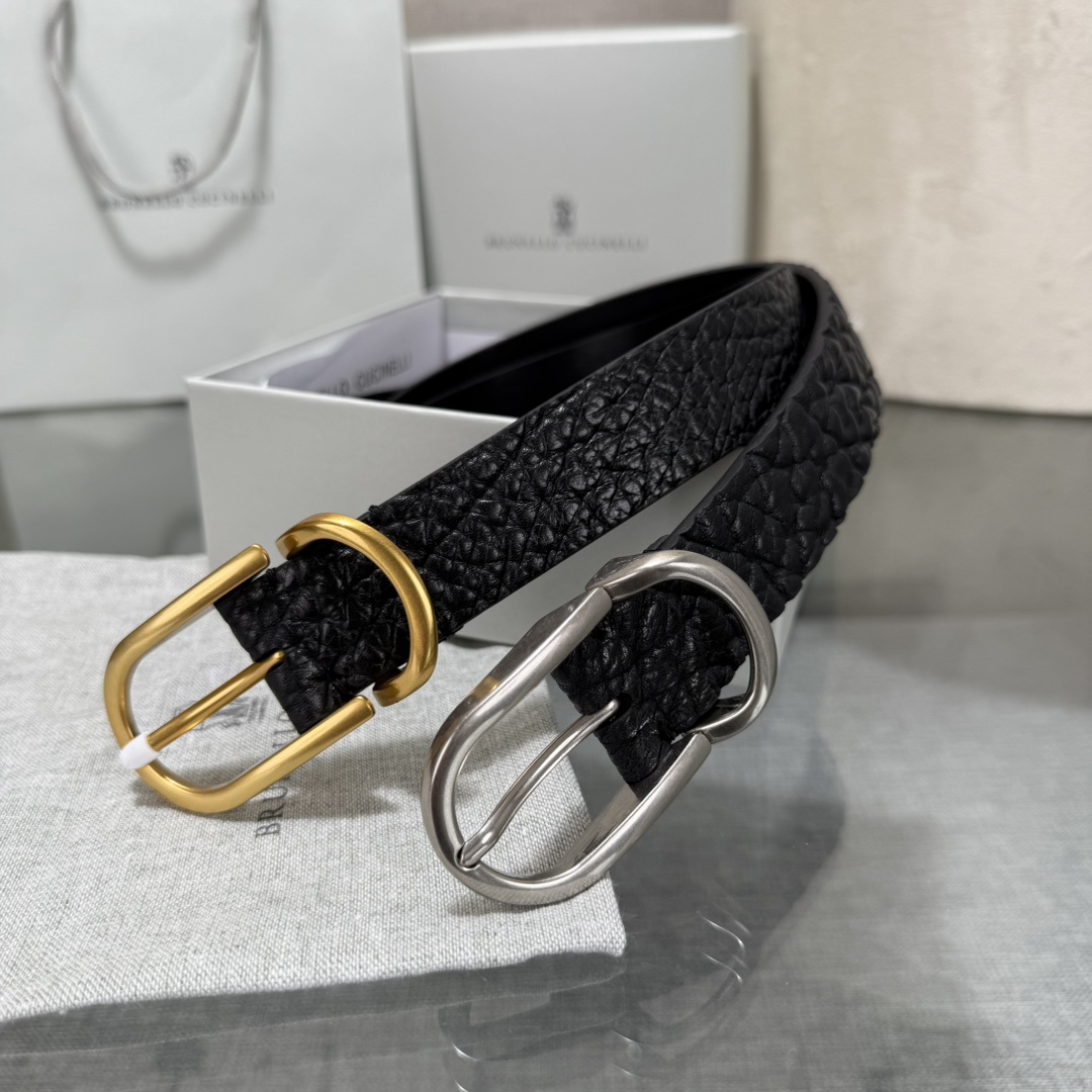 BrunelloCucinelli布内罗 古奇拉利3.0宽男士真皮磨砂牛皮双面头层意大利品牌，休闲装搭配