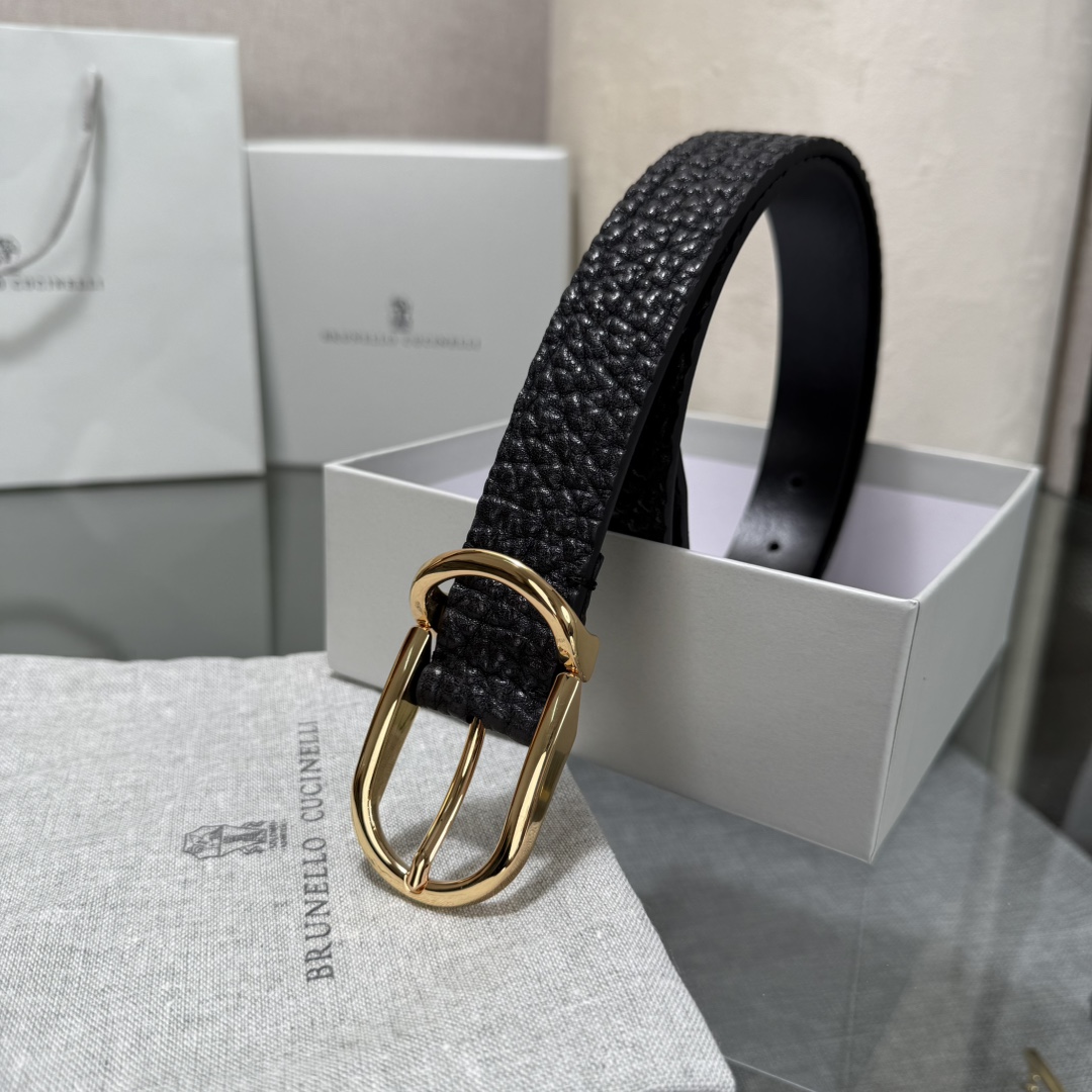 BrunelloCucinelli布内罗 古奇拉利3.0宽男士真皮磨砂牛皮双面头层意大利品牌，休闲装搭配