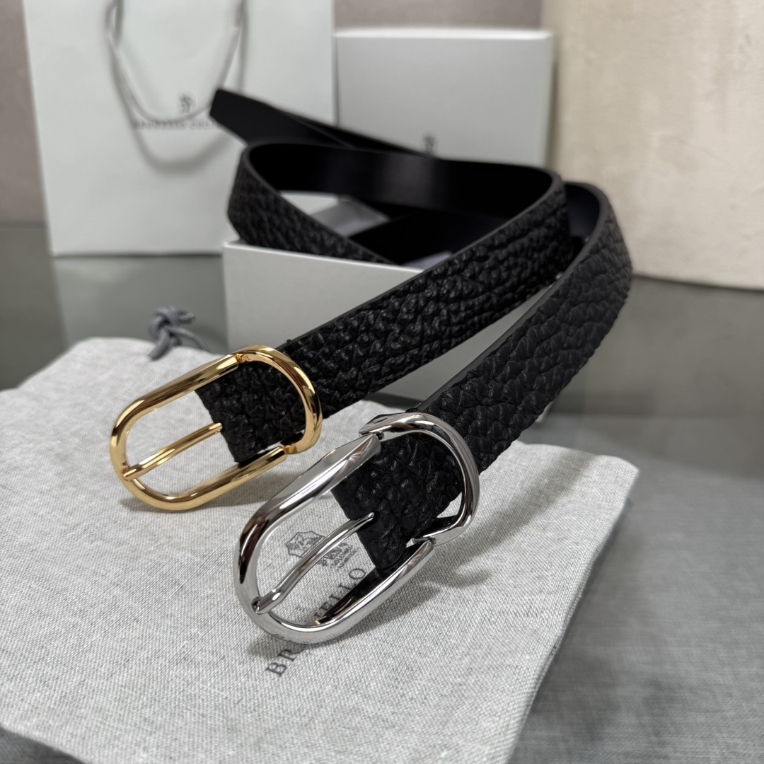 BrunelloCucinelli布内罗 古奇拉利3.0宽男士真皮磨砂牛皮双面头层意大利品牌，休闲装搭配