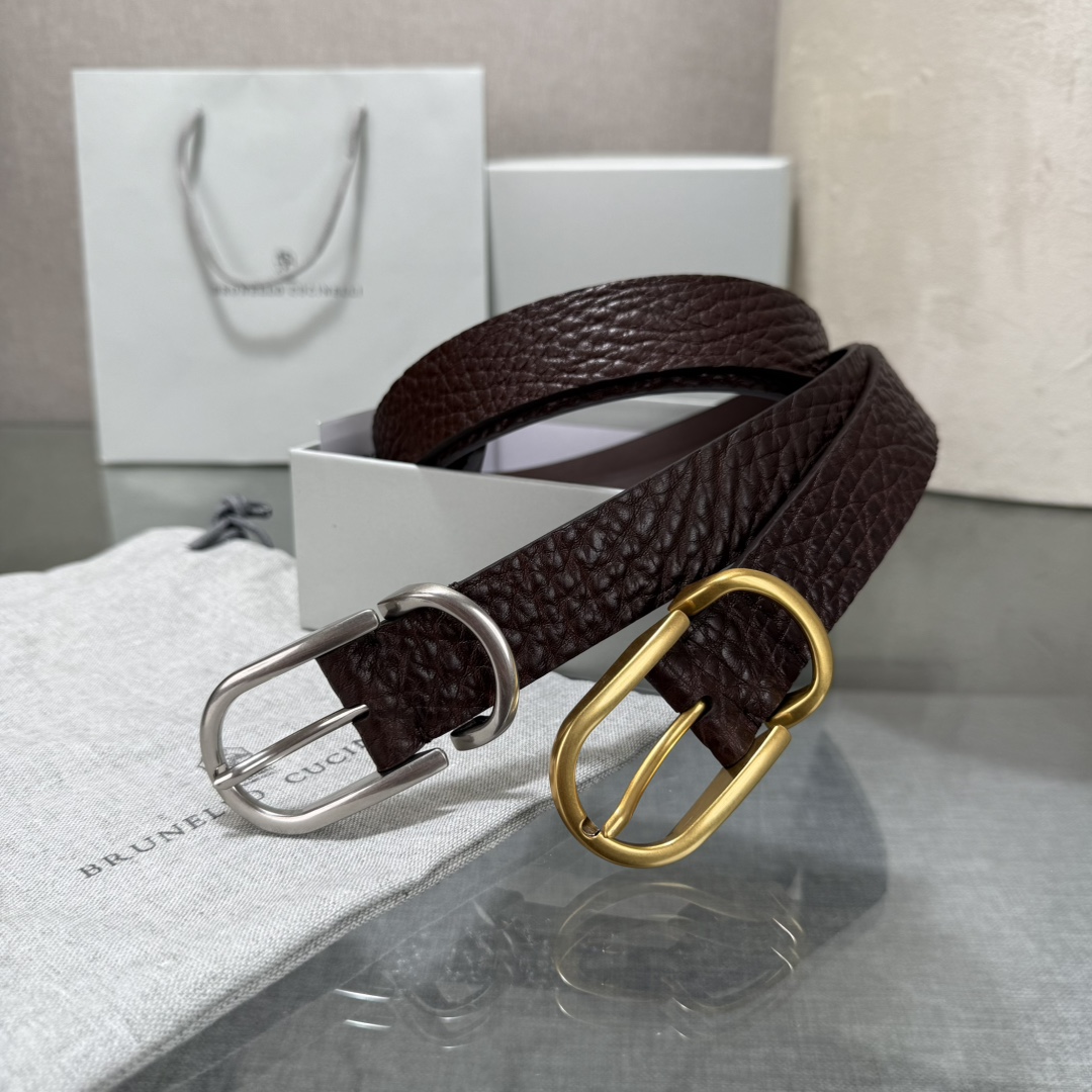 BrunelloCucinelli布内罗 古奇拉利3.0宽男士真皮磨砂牛皮双面头层意大利品牌，休闲装搭配