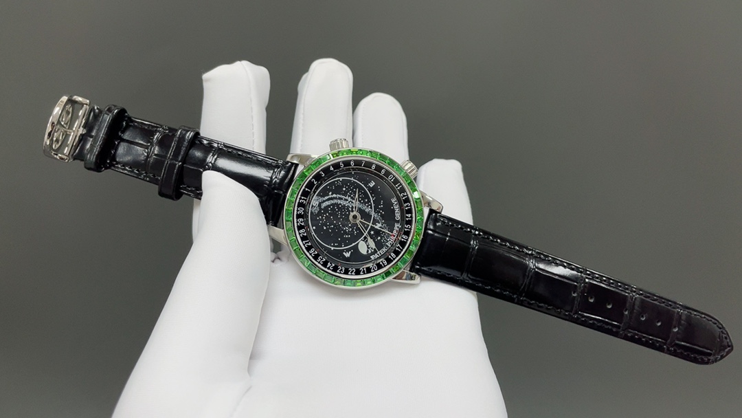 Patek Philippe（百达翡丽） Style Black Leather Watches Lookbook Reference image 2