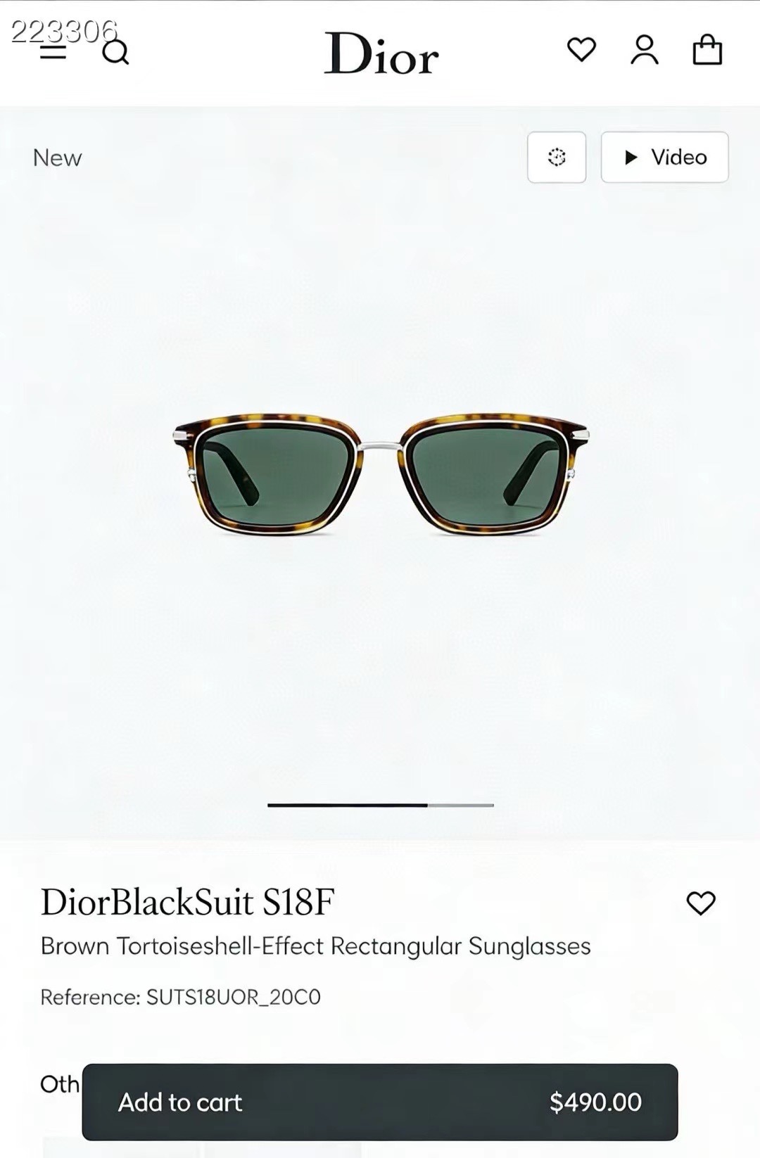 ‼️ 官网图 DIO*🌟🌟🌟MODEL：DiorBlackSuit S18F🌟🌟🌟SIZE：53口20-