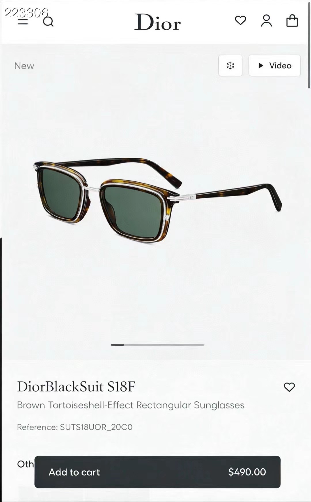 ‼️ 官网图 DIO*🌟🌟🌟MODEL：DiorBlackSuit S18F🌟🌟🌟SIZE：53口20-