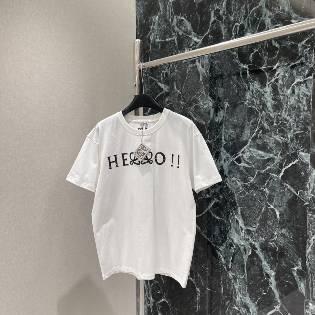 罗意威 26春季新款 印花字母短袖T恤 胸前字母印花 简约又有辨识度 宽松版型包容多种身材 日常休闲或街