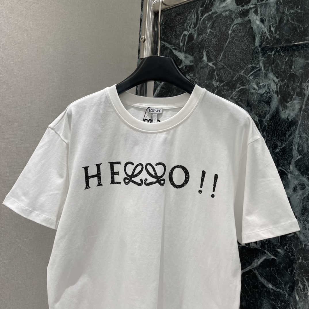 罗意威 26春季新款 印花字母短袖T恤 胸前字母印花 简约又有辨识度 宽松版型包容多种身材 日常休闲或街