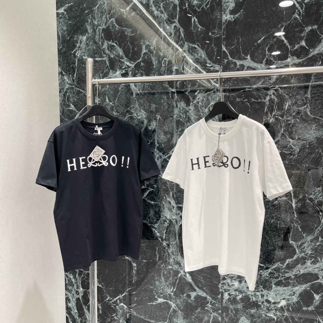 罗意威 26春季新款 印花字母短袖T恤 胸前字母印花 简约又有辨识度 宽松版型包容多种身材 日常休闲或街