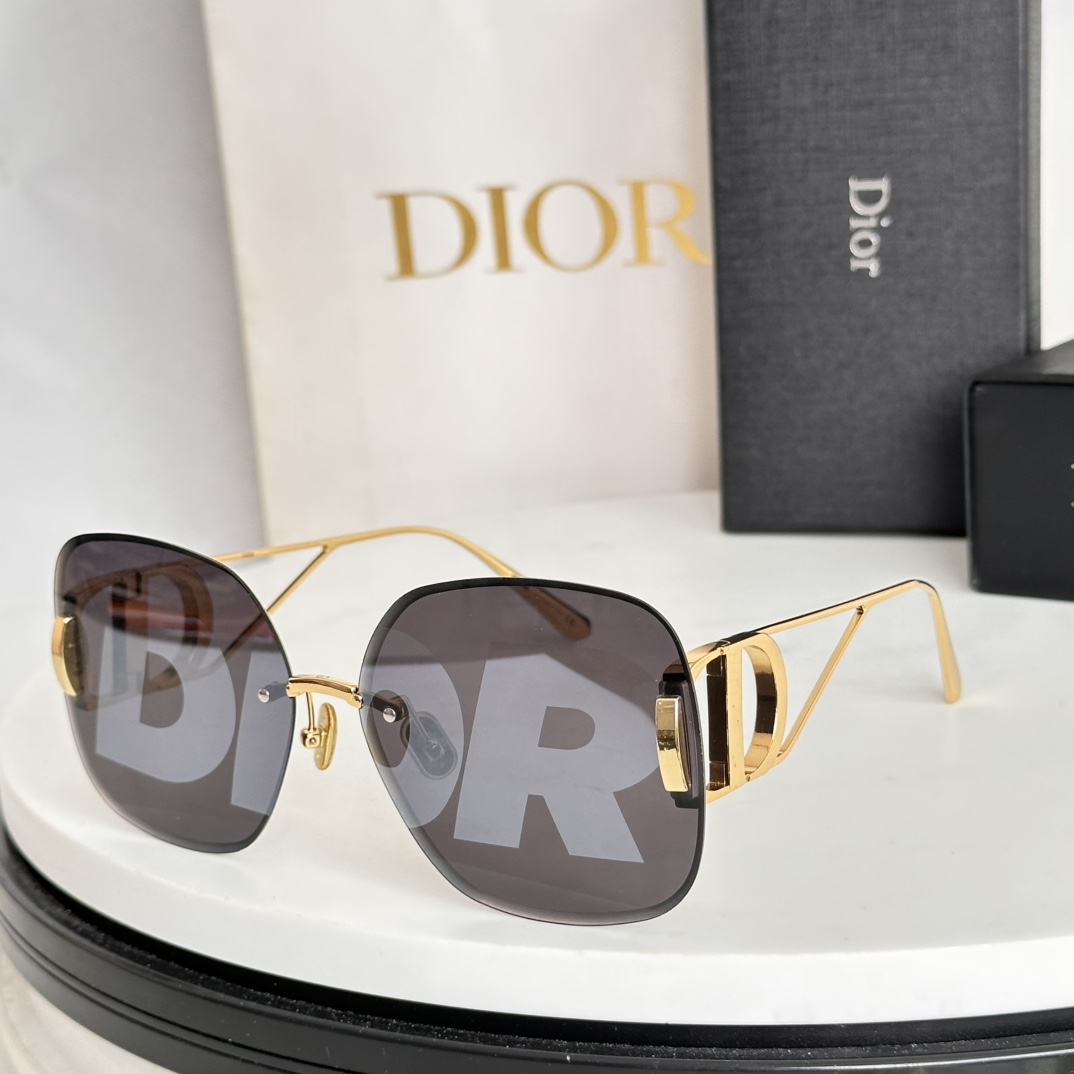 DIOR Sunglasses Metal Rimless Square