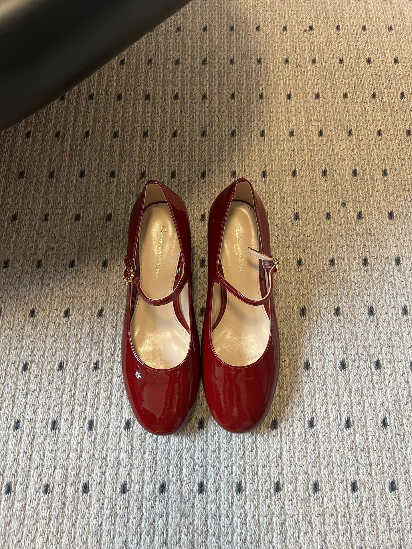 Gianvito Ross*26ss早春新款经典粗低跟玛丽珍鞋延续玛丽珍鞋的标志性T字带与可调节搭扣设计