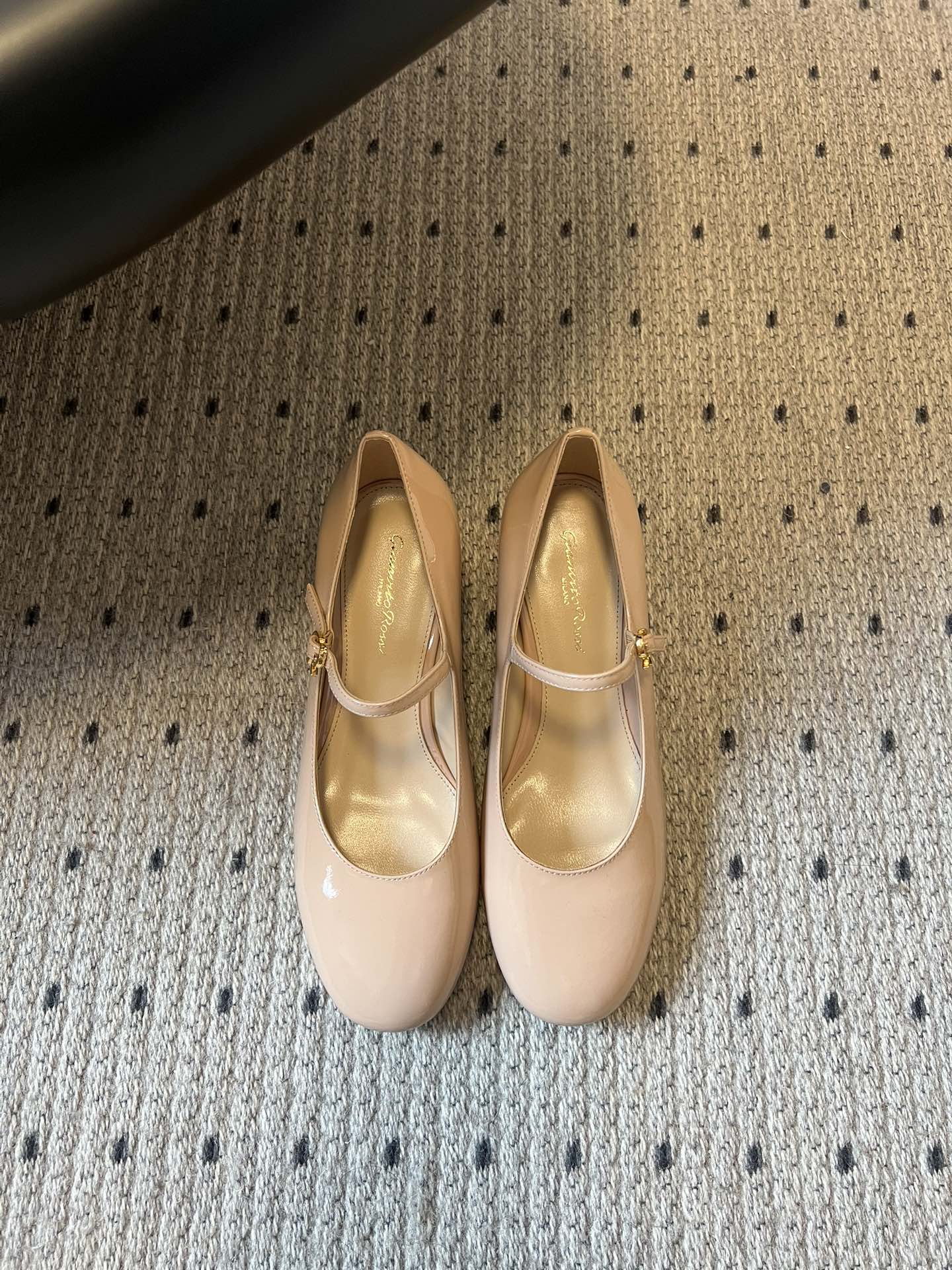 Gianvito Ross*26ss早春新款经典粗低跟玛丽珍鞋延续玛丽珍鞋的标志性T字带与可调节搭扣设计