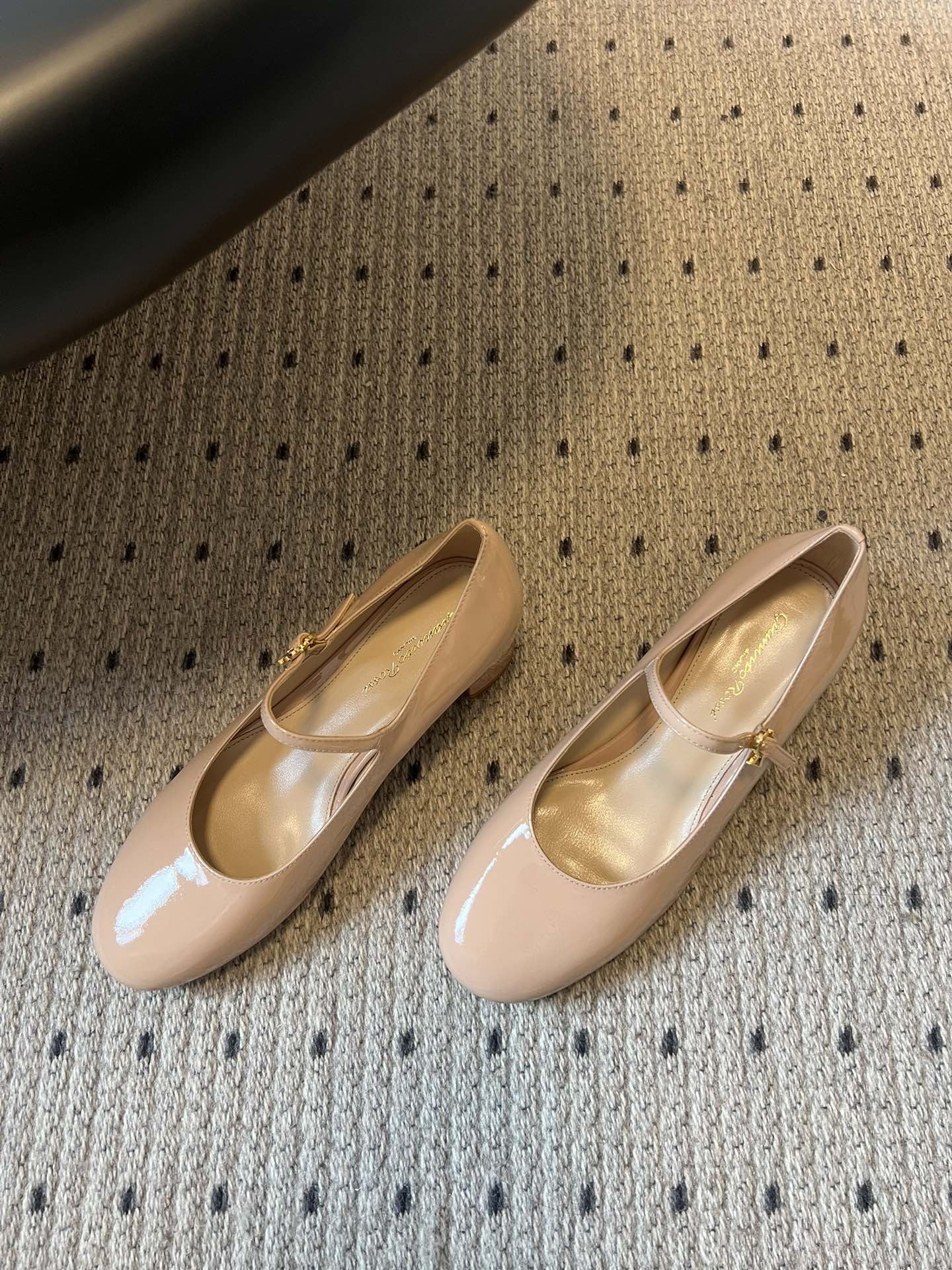 Gianvito Ross*26ss早春新款经典粗低跟玛丽珍鞋延续玛丽珍鞋的标志性T字带与可调节搭扣设计