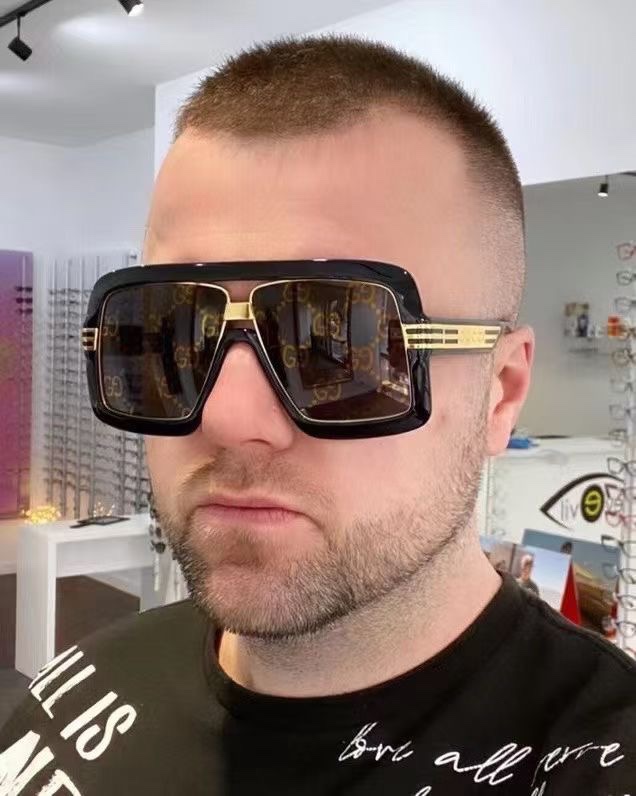 ‼️ 模特图 重磅来袭 GUCC*原单GG0900S原版定制，超大框墨镜，纹路跟足原版 所有细节精致完美