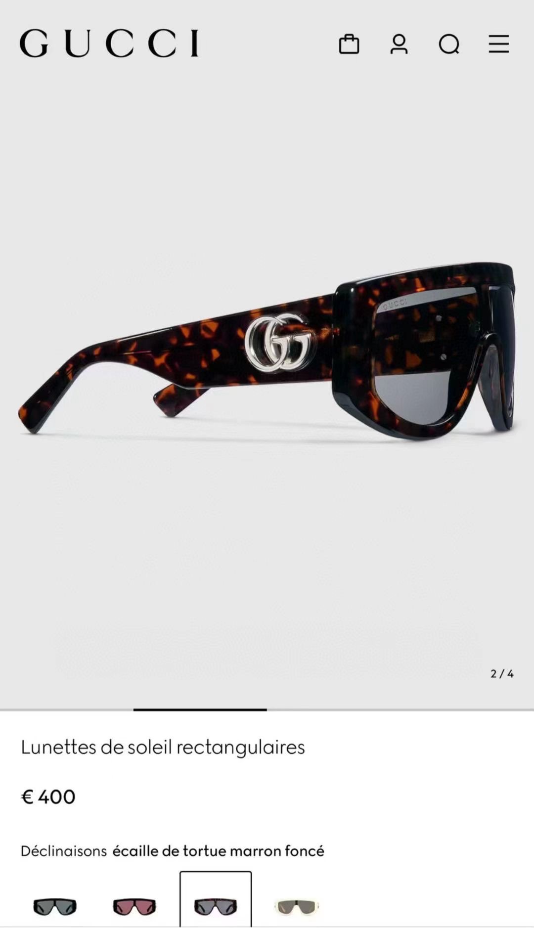 ‼️ 官网图 GUCCI🐝🐝🐝MODEL：GG1950S🐝🐝🐝SIZE：58口7-145🐝🐝🐝