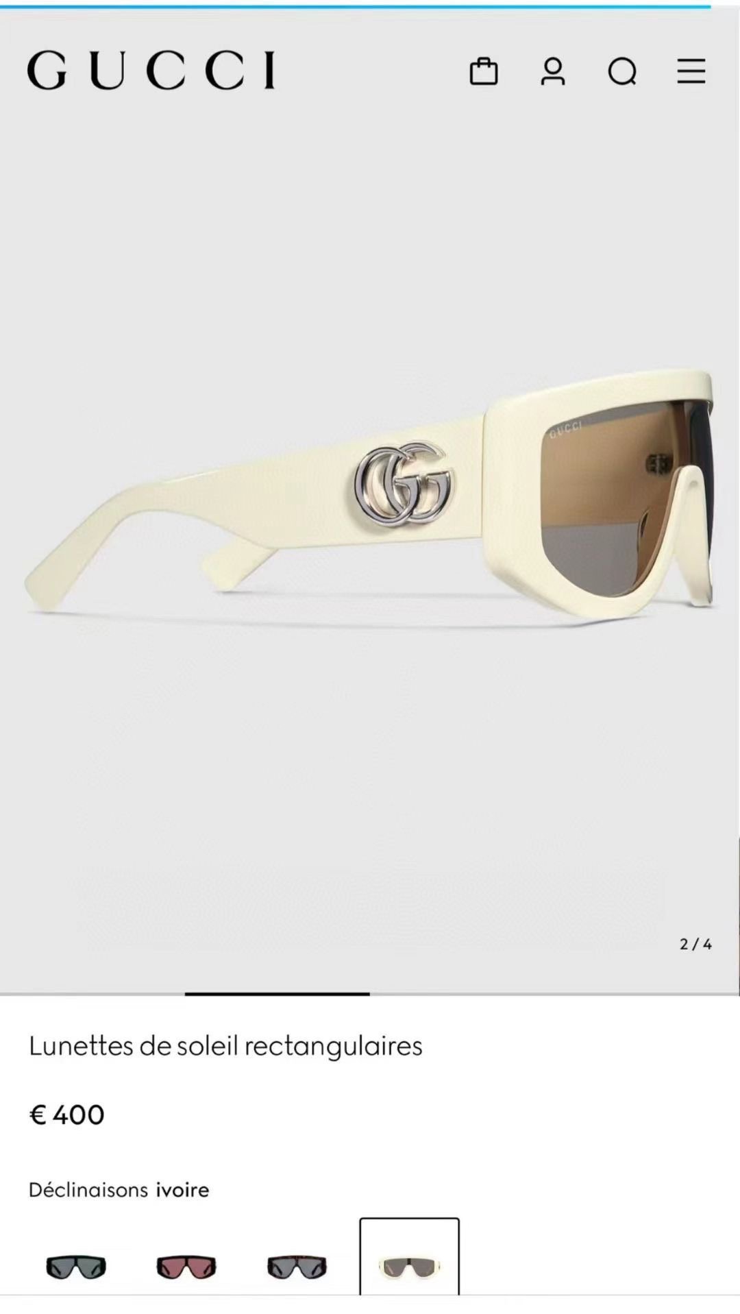 ‼️ 官网图 GUCCI🐝🐝🐝MODEL：GG1950S🐝🐝🐝SIZE：58口7-145🐝🐝🐝