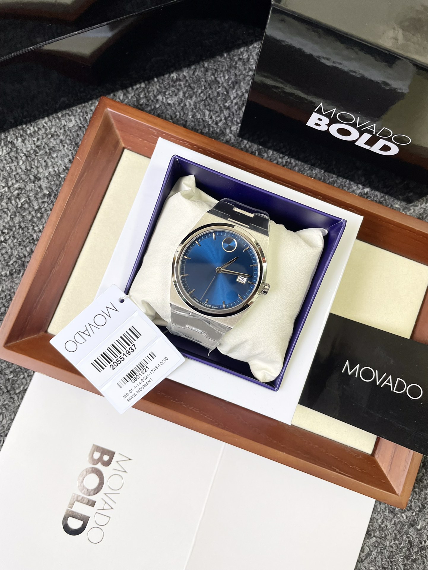 NO:725962,Movado silver blue,19860909摩凡陀 银蓝,,Watch