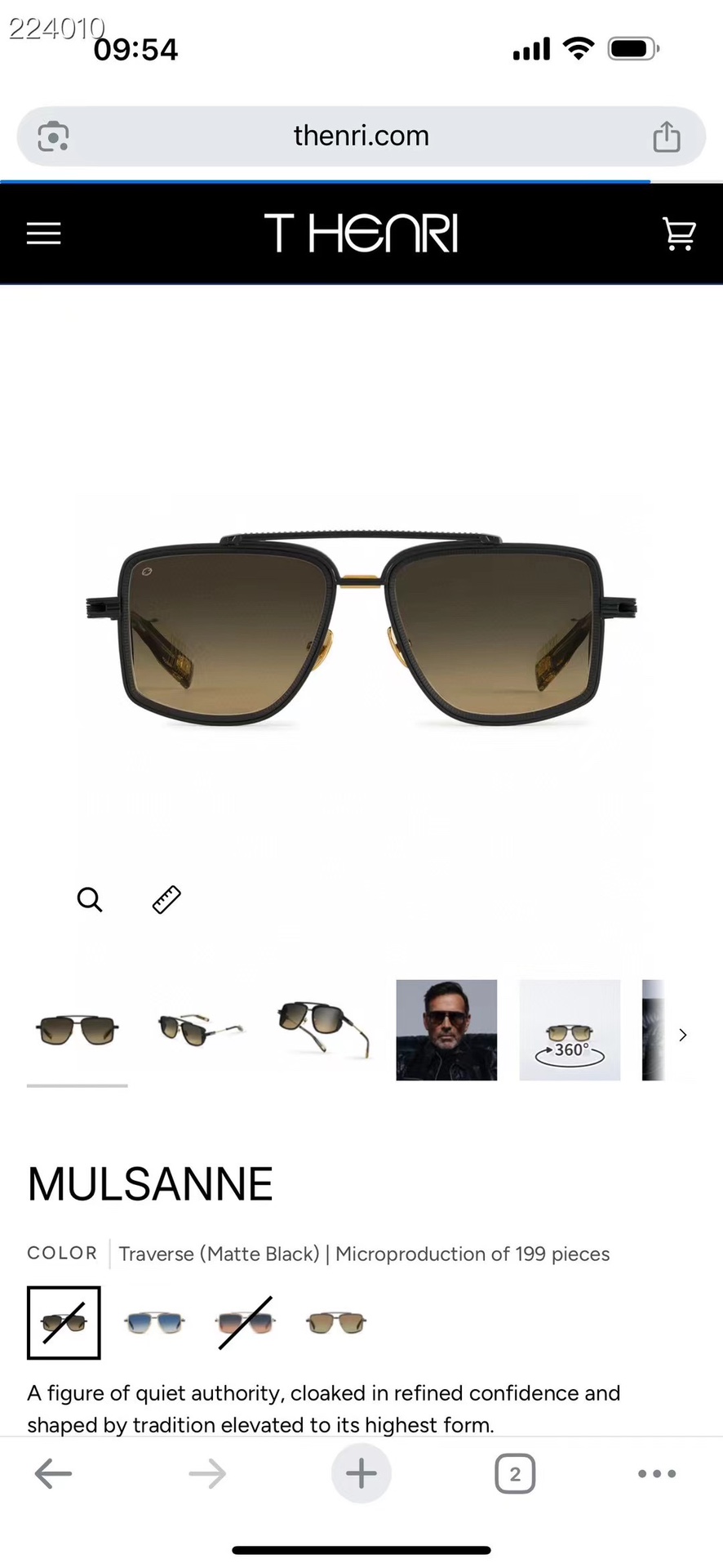 ‼️ 官网图 THENRI🪅🪅🪅MODEL: MULSANNE🪅🪅🪅SIZE:57口17-147🪅🪅🪅