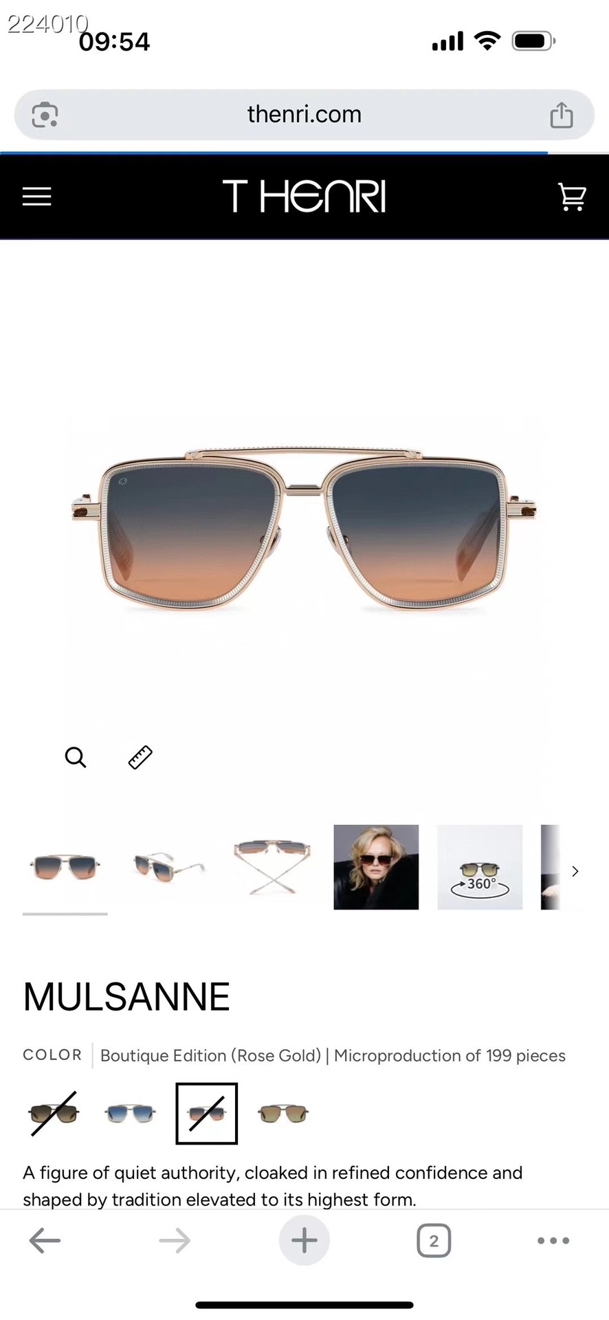 ‼️ 官网图 THENRI🪅🪅🪅MODEL: MULSANNE🪅🪅🪅SIZE:57口17-147🪅🪅🪅