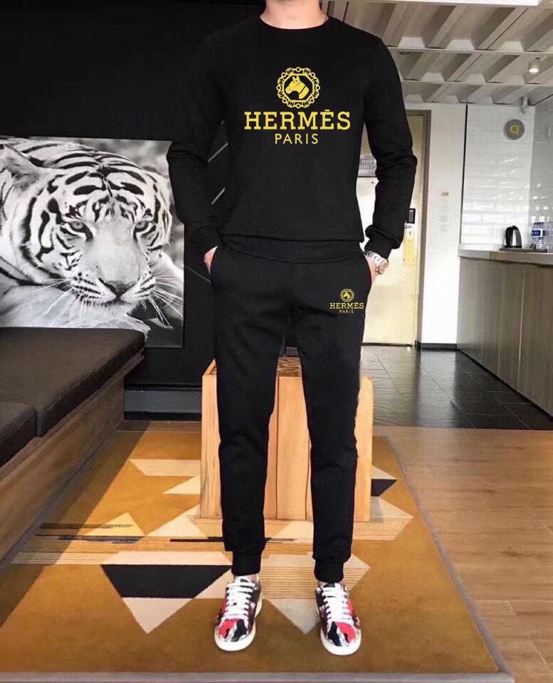 Hermès 品牌：爱马仕 (胖子福音) 套装来袭 专注官网 2025全新 卫衣套装 狠货 就为一个贴合、完美的上身效果 全天然优质罗马棉100%