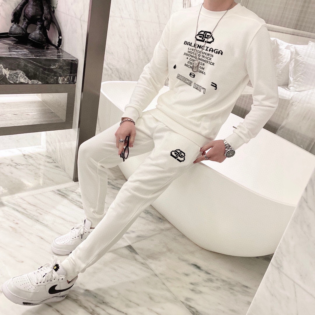 Balenciaga 品牌：巴黎世家 (胖子福音) 套装来袭 专注官网 2026全新 卫衣套装 狠货 就为一个贴合、完美的上身效果 全天然优质罗马棉100%