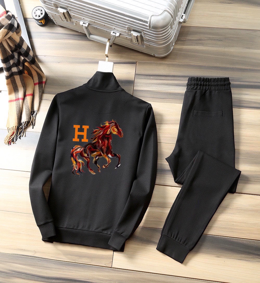Hermès 品牌：爱马仕 (胖子福音) 套装来袭 专注官网 2026全新 卫衣套装 狠货 就为一个贴合、完美的上身效果 全天然优质罗马棉100%