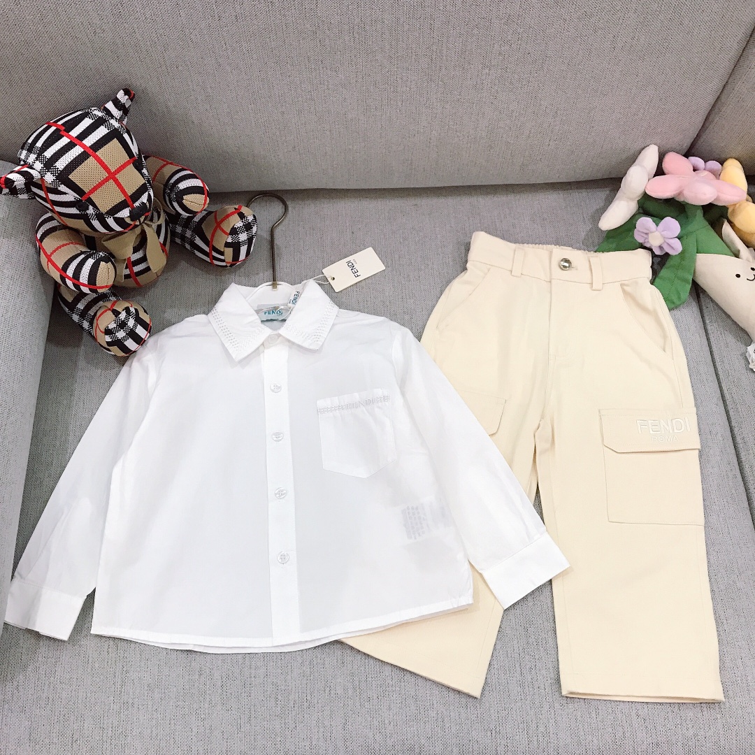 Alta costura solo cambio de talla @228 Tallas: 90-150 FEND* Serie exclusiva de conjunto 【Camisa de cuello pequeño + pan…