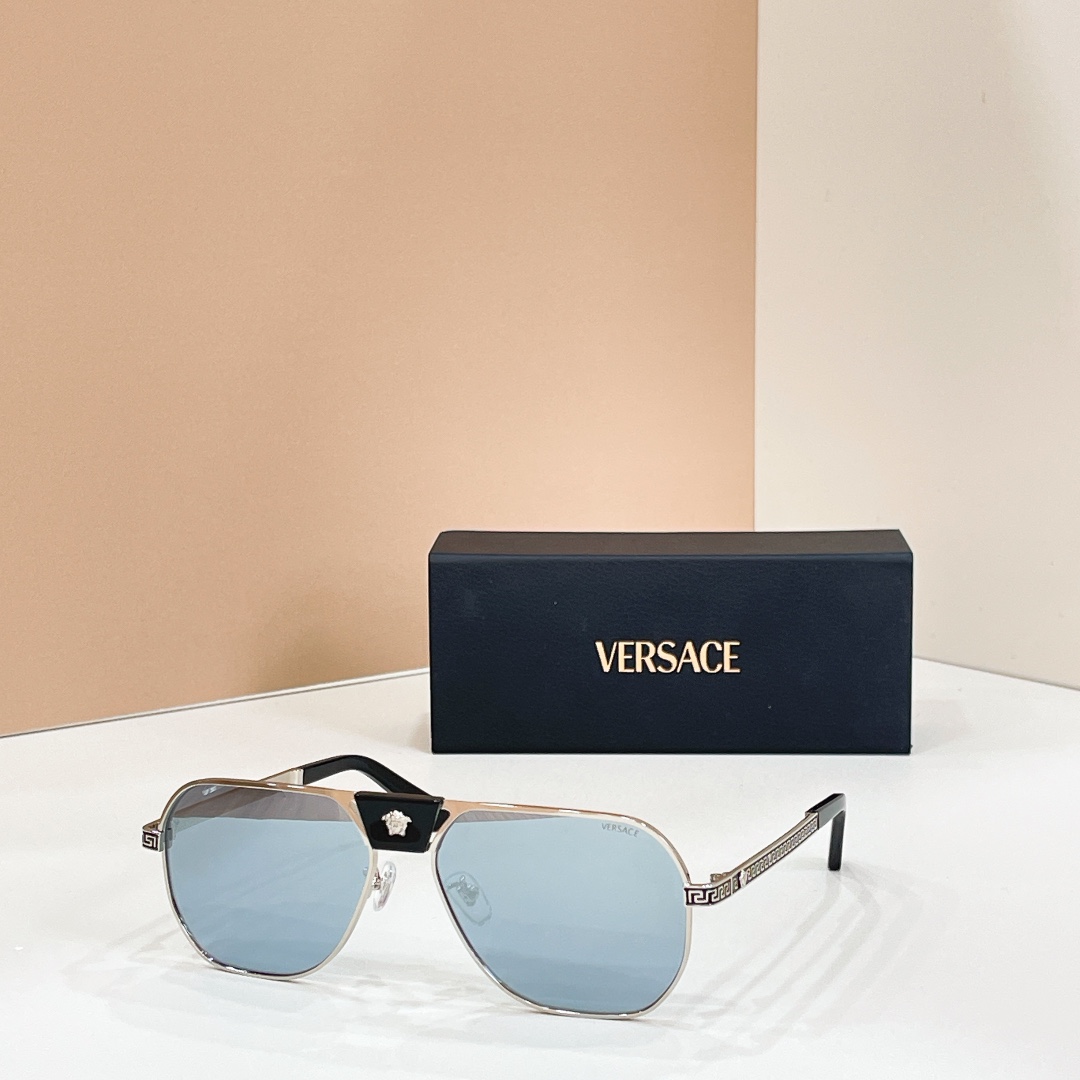VERSACE Sunglasses Metal Aviator
