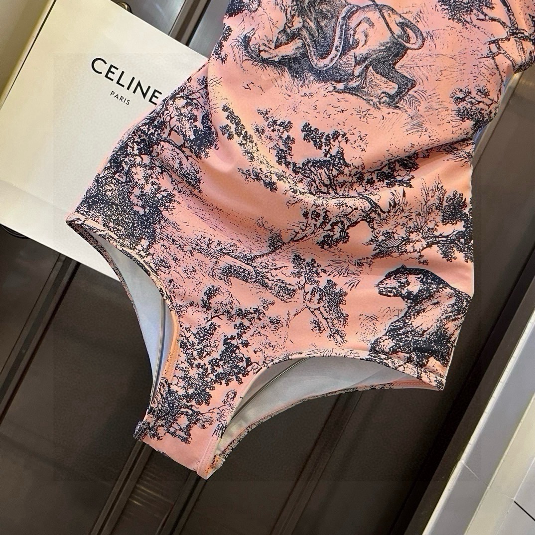 。Dior迪奥2024官方新款连体泳衣比基尼，S M L XL