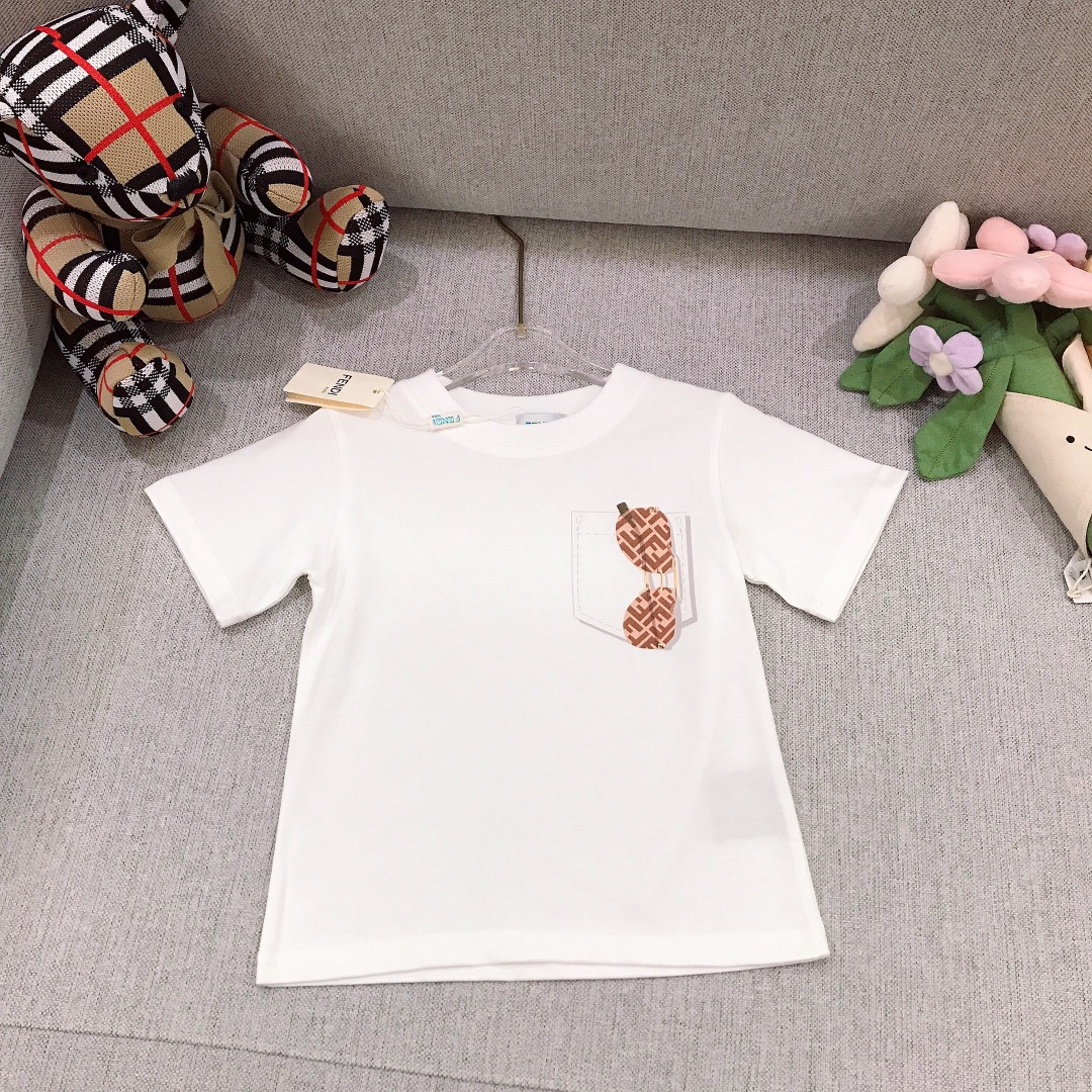Alta costura solo cambio de talla. Tallas: 90-150 FEND* 🌴 Camiseta de manga corta con estampado de agua de colores. Ef…