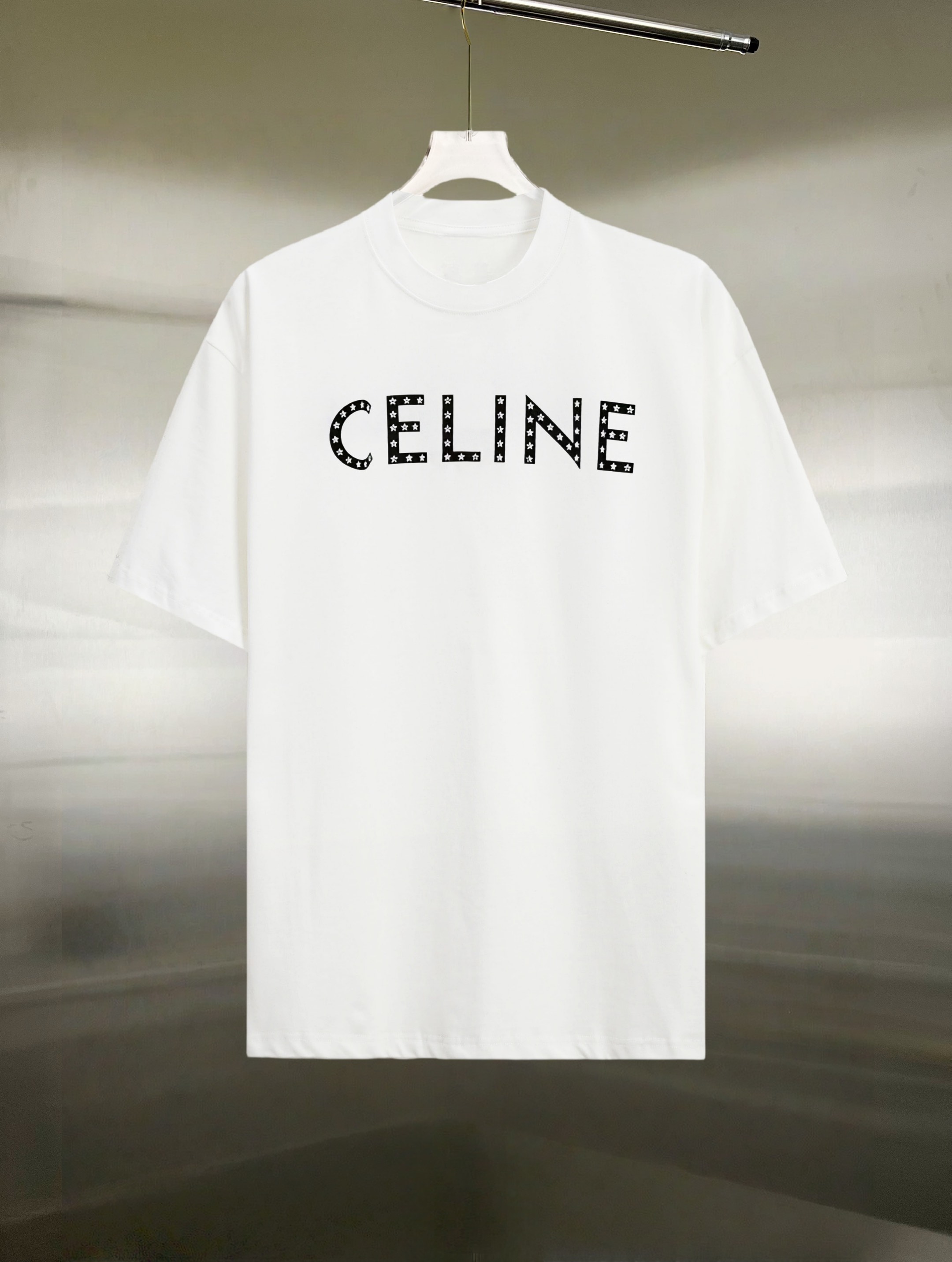 @75 Modelo: CELINE/思琳 Camiseta de manga corta. Tejido: 100% algodón puro de doble hilo de 300g. Ribete: 320g de Sorona.…