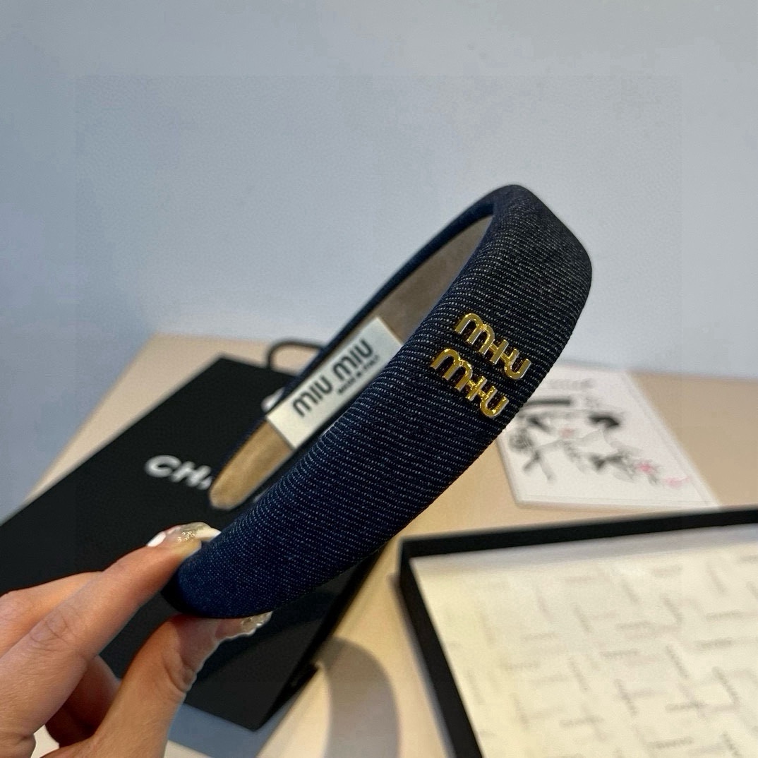 pmiumiu缪缪牛仔发箍，高端定制名媛必备哦