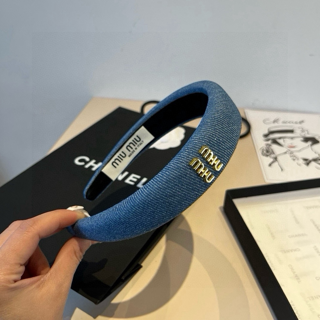 pmiumiu缪缪牛仔发箍，高端定制名媛必备哦