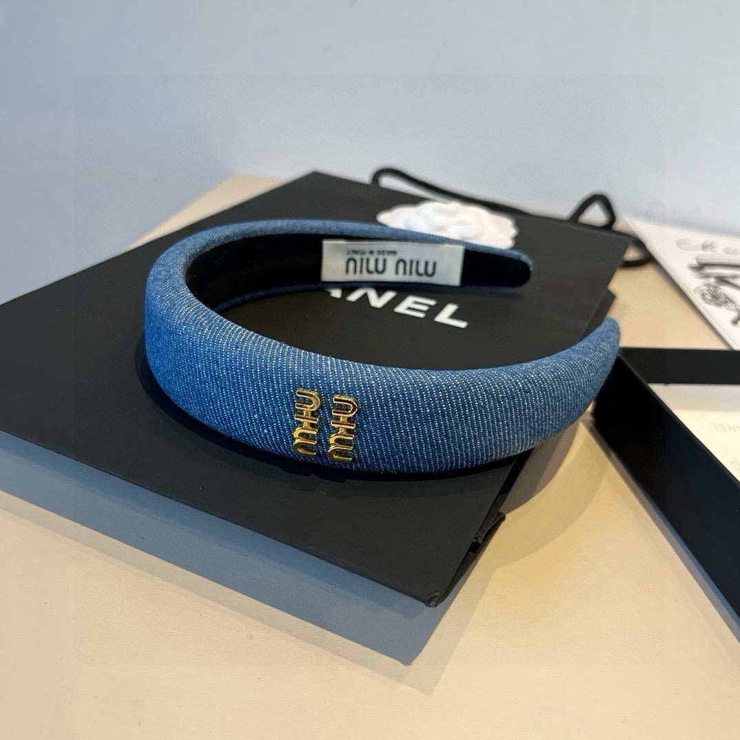 pmiumiu缪缪牛仔发箍，高端定制名媛必备哦