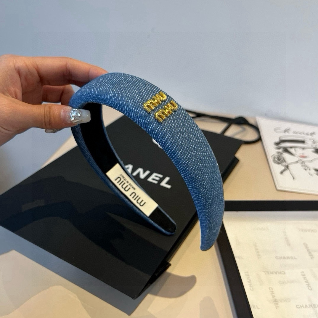 pmiumiu缪缪牛仔发箍，高端定制名媛必备哦