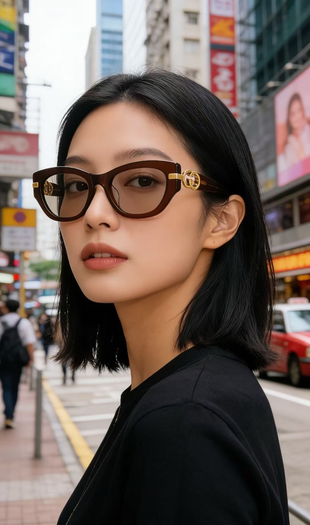 ‼️ 模特图 GUCCI🐝🐝🐝MODEL：GG2155S🐝🐝🐝SIZE:53口20-145🐝🐝🐝