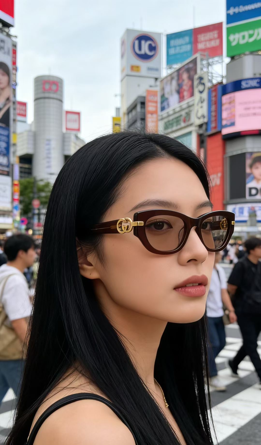 ‼️ 模特图 GUCCI🐝🐝🐝MODEL：GG2155S🐝🐝🐝SIZE:53口20-145🐝🐝🐝