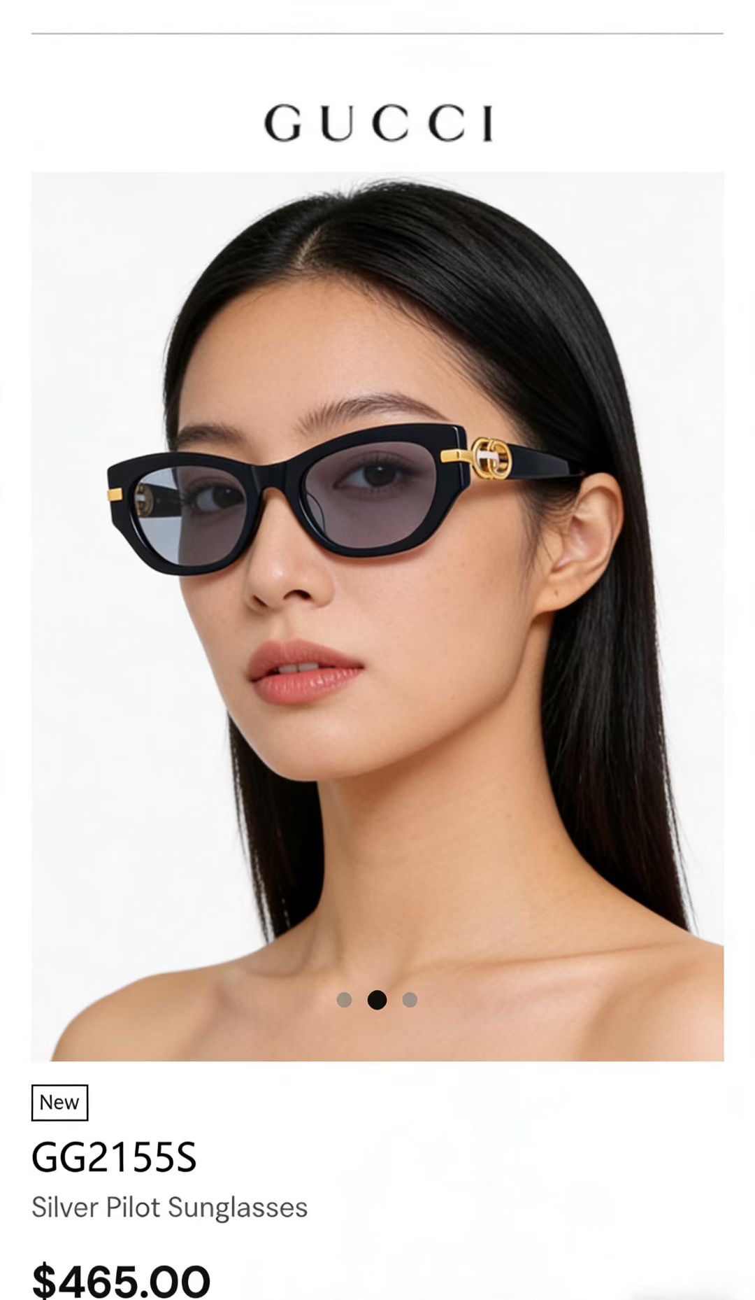 ‼️ 模特图 GUCCI🐝🐝🐝MODEL：GG2155S🐝🐝🐝SIZE:53口20-145🐝🐝🐝