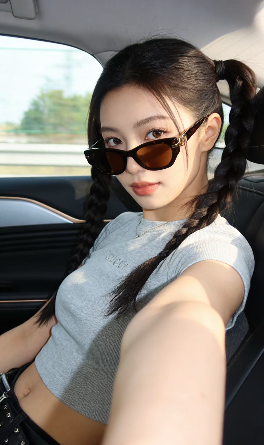 ‼️ 模特图 GUCCI🐝🐝🐝MODEL：GG2155S🐝🐝🐝SIZE:53口20-145🐝🐝🐝