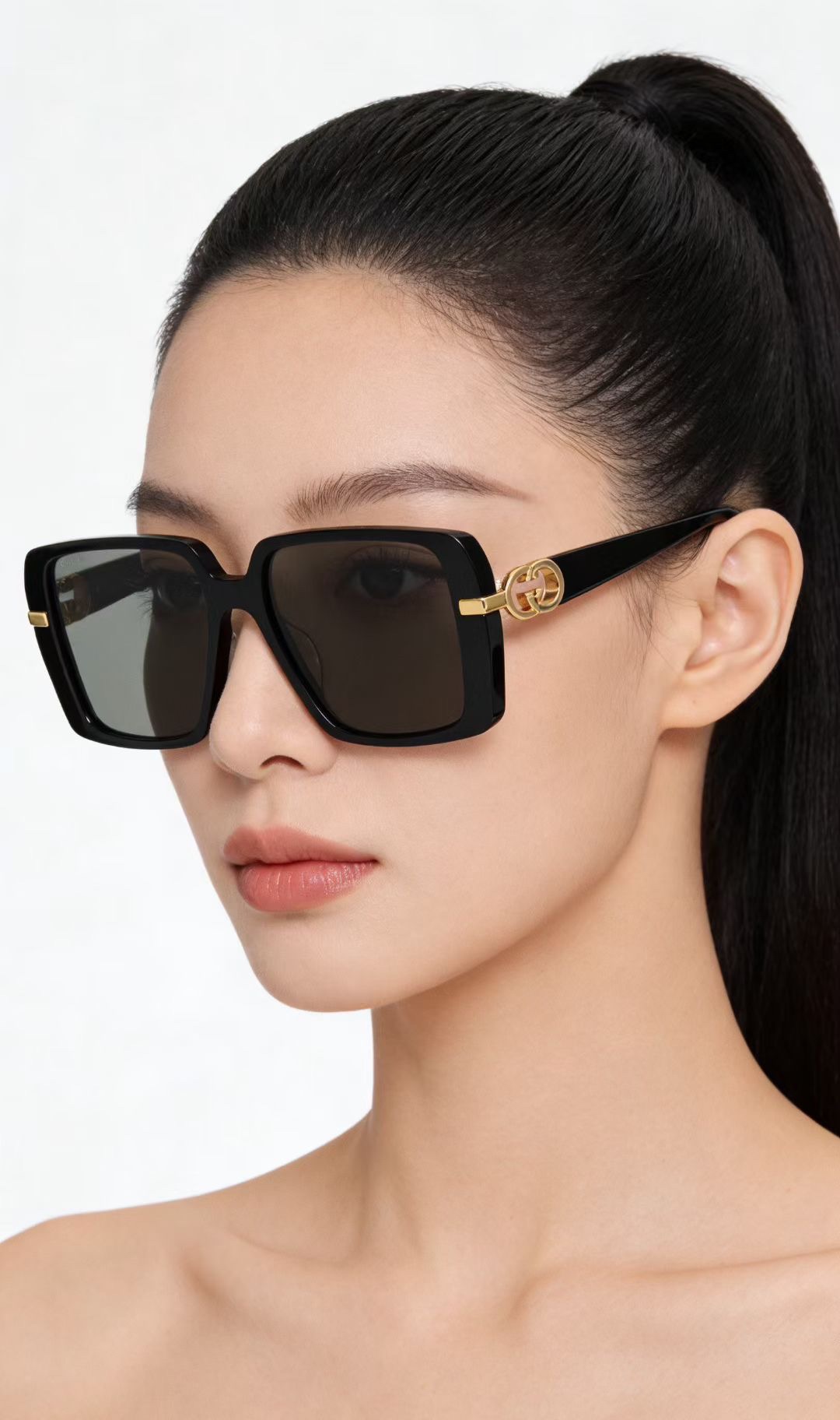 ‼️ 模特图 GUCCI🐝🐝🐝MODEL：GG2154S🐝🐝🐝SIZE:55口18-145🐝🐝🐝