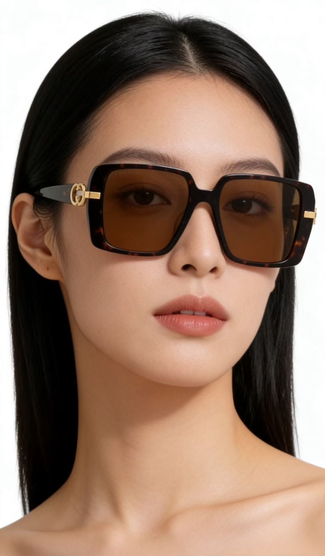 ‼️ 模特图 GUCCI🐝🐝🐝MODEL：GG2154S🐝🐝🐝SIZE:55口18-145🐝🐝🐝